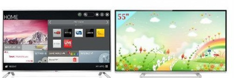 So sánh Tivi LED Toshiba 55L5450V và LG 55LB582T màn hình lớn 55 inch